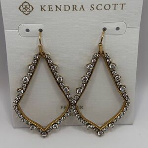 Kendra Scott Brass Colored Sophee Teardrop Earrings